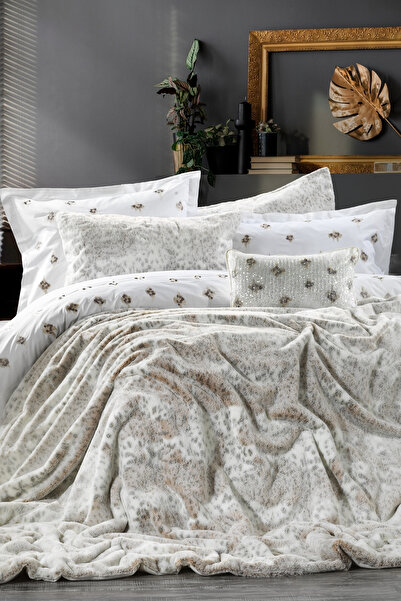 ZEBRACASA Leopard 10 Parça Nevresimli Comforter Set
