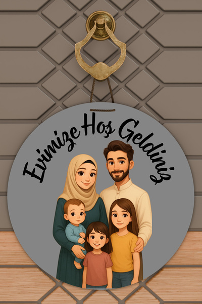 Dormot Modern Digital Printing Family Themed, 2 Girls and a Baby Boy, Turban ...