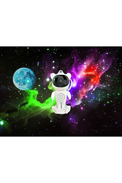 Petrix 1822 Uzaktan Kumandalı / Bluetooth Astronot Projektör Gece Lambası