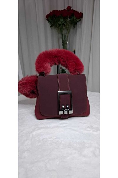 EFES TİCARET حقيبة محفظة مزينة بالريش