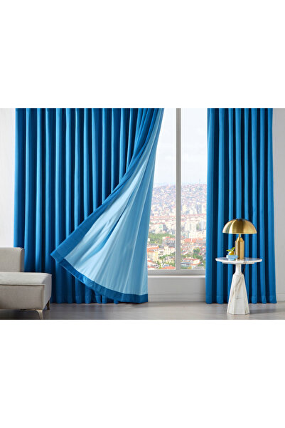 MebelPort Curtain Blackout Background Curtain 100% Luxury Double Blackout (Double-Sided)