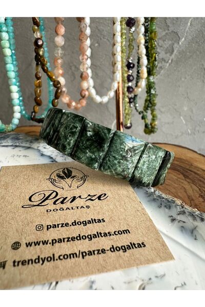 parze doğaltaş Seraphinite Natural Stone Rolex Cut Bracelet