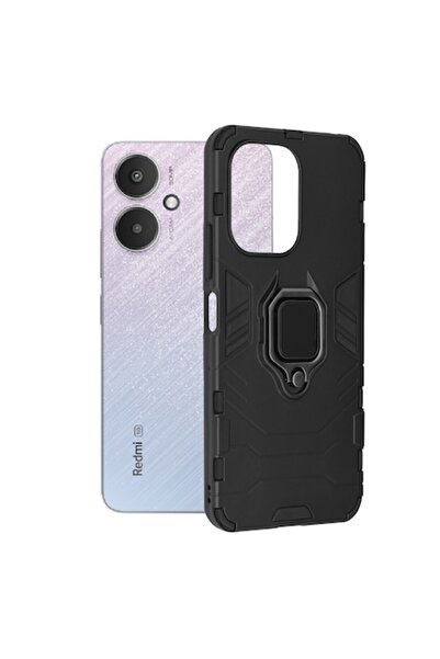 sols Case for Xiaomi Redmi 13C 4G/13C 5G/Poco M6/C65, Urban Sol Ring Grip Holder, Black