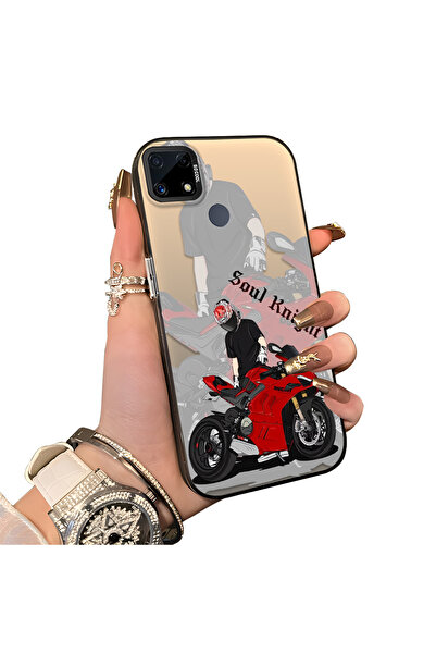 ucuc حافظة مضادة للسقوط من السيليكون المتوافقة مع هاتف Realme C15، بتصميم سيا...