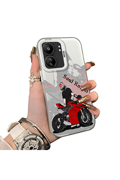 ucuc حافظة Xiaomi Poco C65 متوافقة مع الحافة السيليكونية الصلبة ذات الظهر الص...