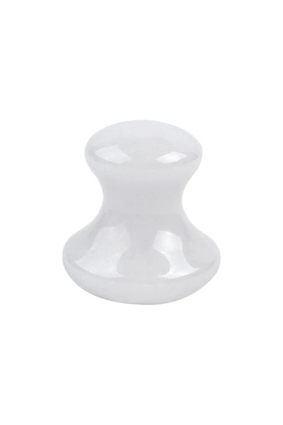 SELA Piatră Gua Sha din jad alb pentru masaj în formă de ciupercă