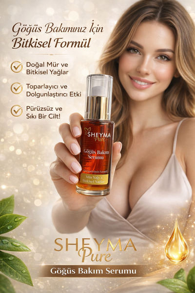 Sheyma Pure Göğüs Bakım Serumu 50 ML ( Mür Yağlı Özel Formül ) Göğüs Büyütmey...