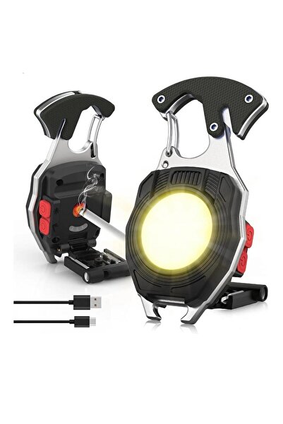 GOLD BE Çok Fonksiyonlu LED Şarjlı Anahtarlık Feneri