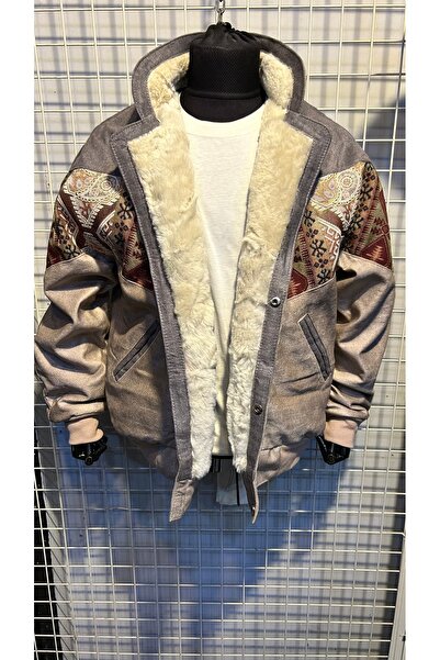 AZTEK VİNTAGE OVERSİZE KÜRKLÜ MONT