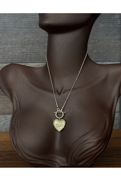 Toz Vintage Elora Aşk Kilidi Kalp Vintage Retro Kolye