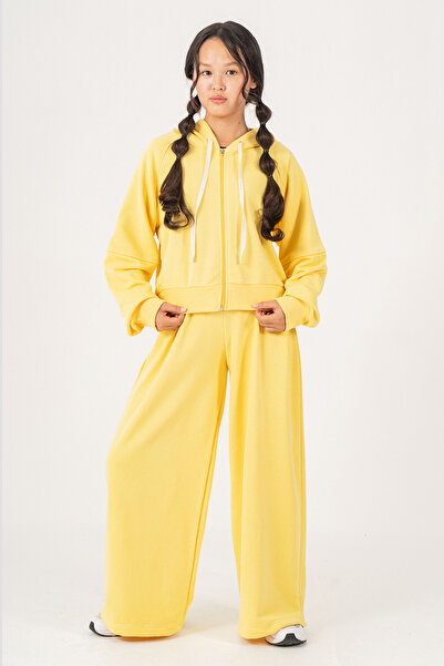 kinderos supradimensionat croială cu glugă Set de trening pentru fete- 26K 6502