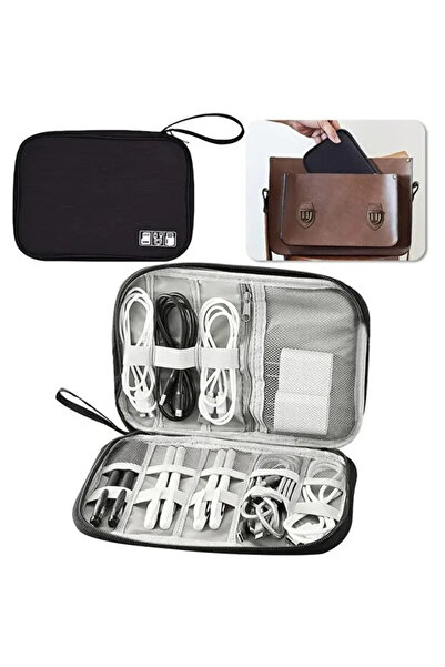 TATA CRAFT Akıllı Saat Kordon USB Şarj Kablo Kulaklık Kozmetik Seyehat Düzenl...