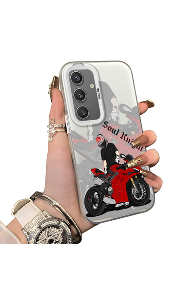 ucuc حافظة سامسونج جالاكسي S24 متوافقة مع الحافة السيليكونية الصلبة ذات الظهر...