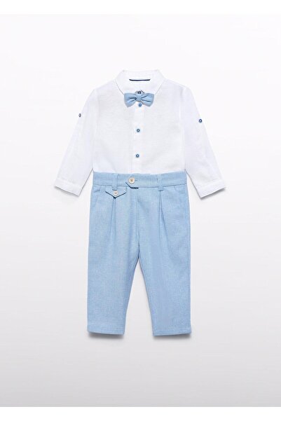 Abel & Lula Mayoral Abel Lula Baby Boy Gangnam Shirt Pants Set Blue