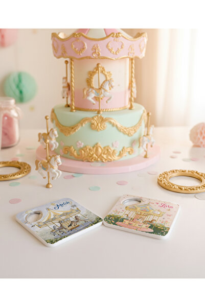 arslart Atlikarinca temali kisiye ozel magnet acacak & bardak altligi, dogum ...