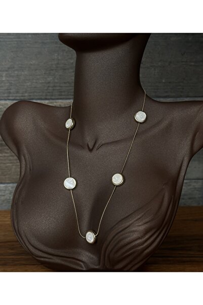 Toz Vintage قلادة كلاسيكية مستديرة مرصعة بالأحجار الكريمة من إيفلين