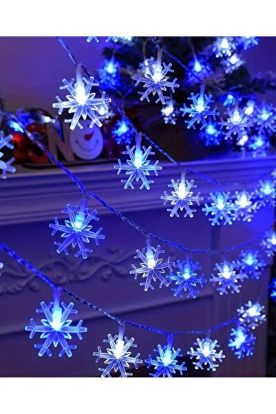 ÇEÇEN HOME (3 METRE) Kar Tanesi Kristal Işık Zinciri Salon-Yatak Odası-İç-Dış...