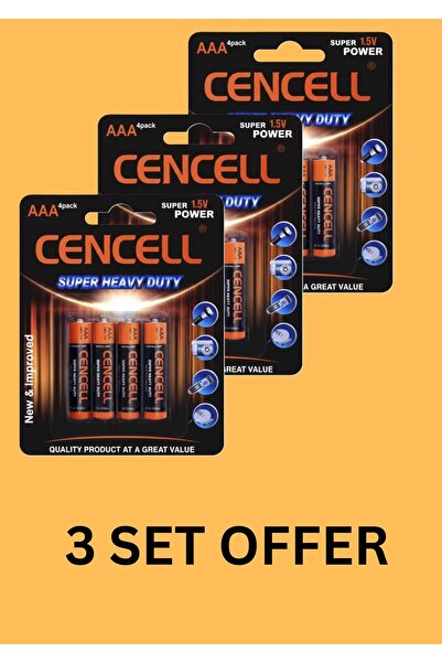 Cencell بطاريات AAA 1.5V ذات جودة عالية 3قطع عرض خاص