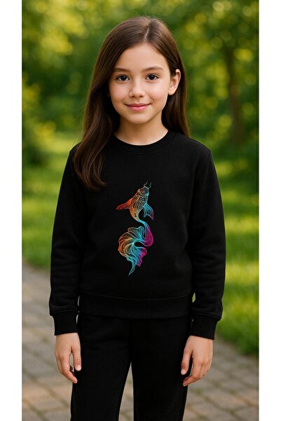 playwear Φούτερ ομάδας με στάμπα FISH για κορίτσια και αγόρια, με λαιμόκοψη 3...