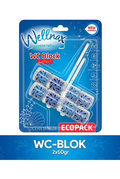 Wellnax breeze refresh ( 2 ADET ) WC Blok Okyanus – Yoğun Köpük Etkisi, Serin...