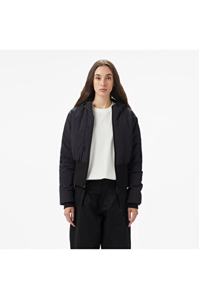 Lacoste Kadın Kapüşonlu Siyah Ceket