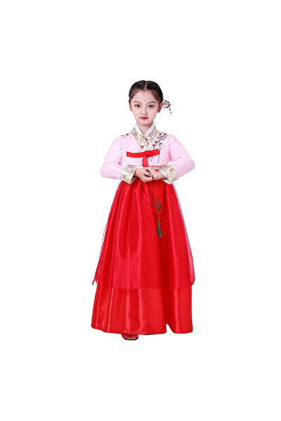 Al Aoyama زي هانبوك للبنات، فستان كوري بأكمام مخططة، دانغوي، هانبوك للأطفال الرضع، دول بايكيل