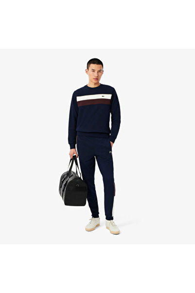Lacoste Erkek Tapered Fit Renk Bloklu Lacivert Eşofman Altı