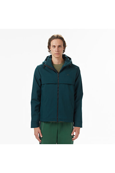 Lacoste Erkek Kapüşonlu Koyu Yeşil Yağmurluk