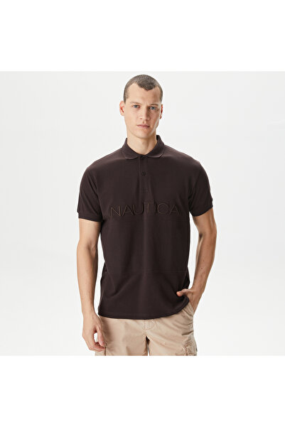 Nautica Erkek Kahverengi Classic Fit Polo Yaka T-Shirt