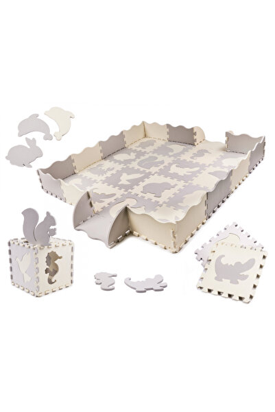 Ikonka Covor puzzle pentru copii, cu forme detasabile 3D, impermeabil din spu...