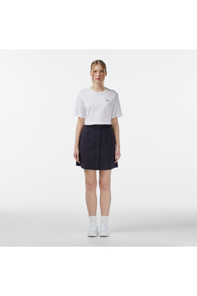 Lacoste Kadın Classic Fit Lacivert Etek