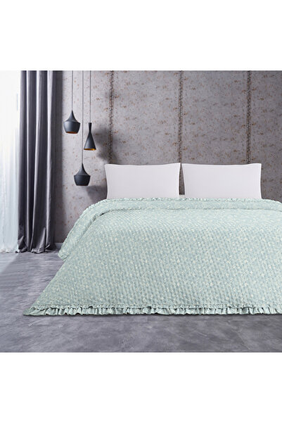 GOLD HOME COLLECTION Fırfırlı Desenli Çift Kişilik Yatak Örtüsü