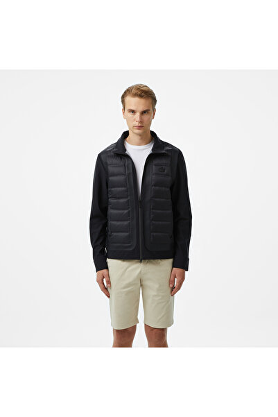 Lacoste Erkek Dik Yaka Kapitone Siyah Mont