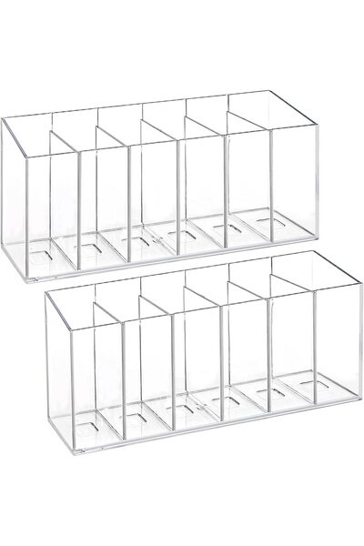 Slasa 2 Pack Acrylic Makeup Brush Organizer
