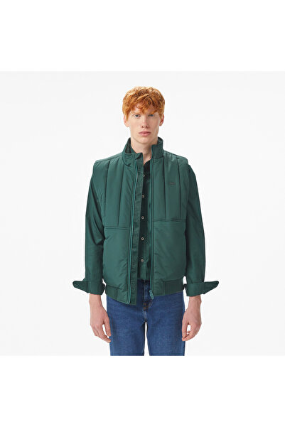 Lacoste Erkek Dik Yaka Koyu Yeşil Yelek