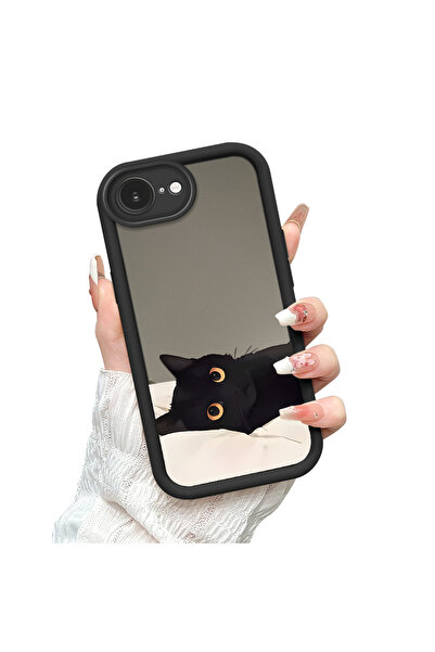 Hontinga حافظة هاتف متوافقة مع آيفون 16e، غطاء سيليكون مضاد للانعكاس بتصميم مرآة