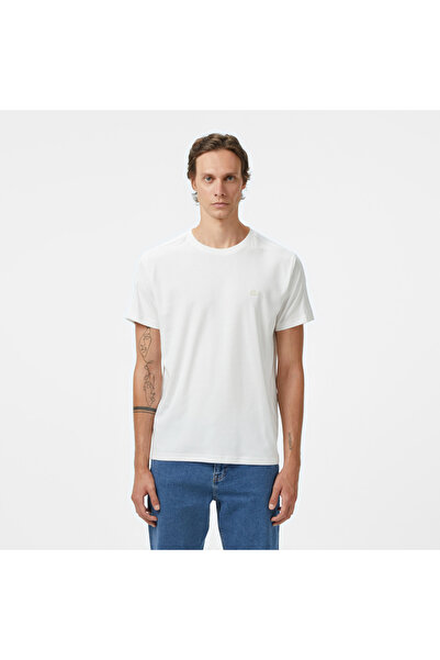 Lacoste Erkek Regular Fit Bisiklet Yaka Beyaz T-Shirt