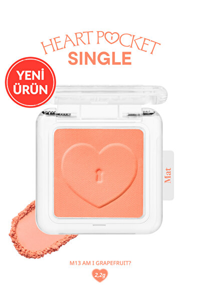 PERIPERA Kişiselleştirilebilir Mat Tekli Far Heart Pocket Single (M13 Am I A Grapefruit)