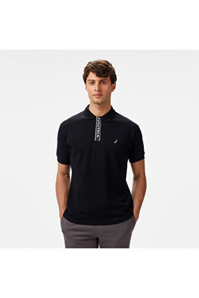 Nautica Erkek Siyah Classic Fit Polo Yaka T-Shirt