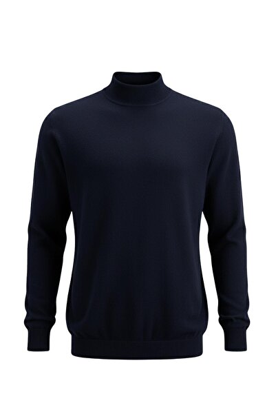 Uki LACİVERT Yarım Balıkçı Triko Kazak