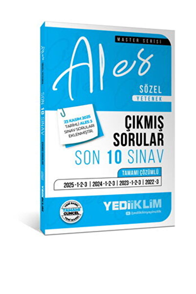 Yediiklim Yayınları Yediiklim 2026 ALES Sözel Yetenek Tamamı Çözümlü Son 10 S...