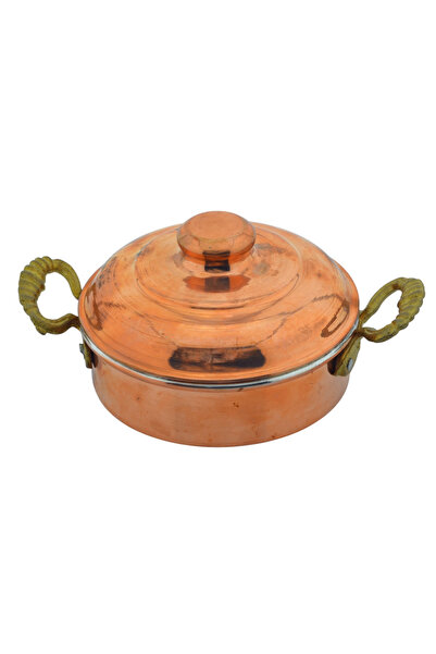 LUDIA Geleneksel El İşçiliği Mini Bakır Sunum ve Sos Tenceresi 10cmx6cm