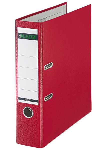 Leitz 180° biblioraft, PP, partially recycled, FSC certified, A4, 80 mm, red