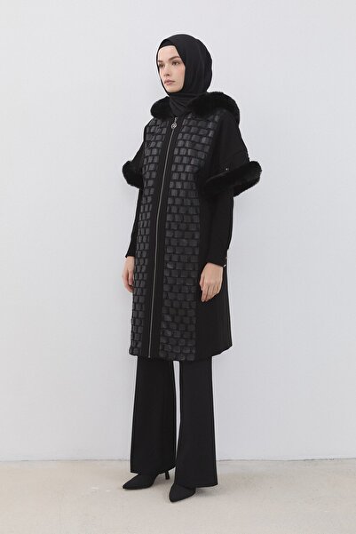 Nihan Kürk Detaylı Yelek Siyah