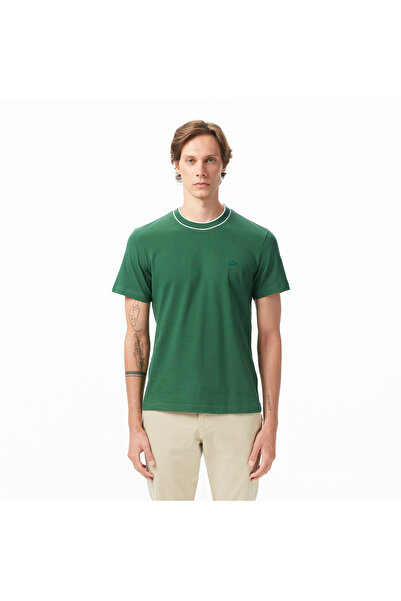 Lacoste Erkek Regular Fit Bisiklet Yaka Yeşil T-Shirt