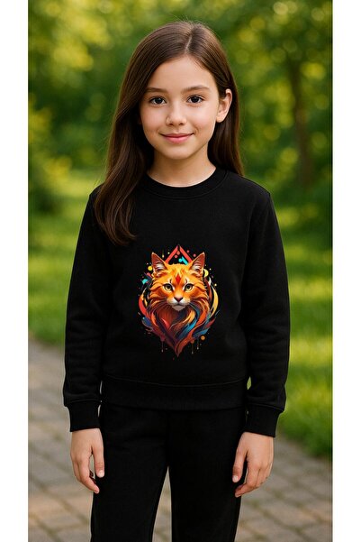 playwear Φούτερ ομάδας CAT V3 με στάμπα για κορίτσια και αγόρια, με λαιμόκοψη...