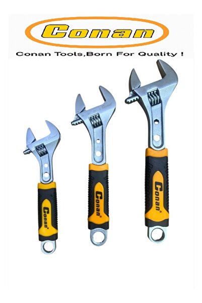 CONAN Adjustable Wrench Set (8" – Model 10005749 + 10" – Model 10005750 + 12"...
