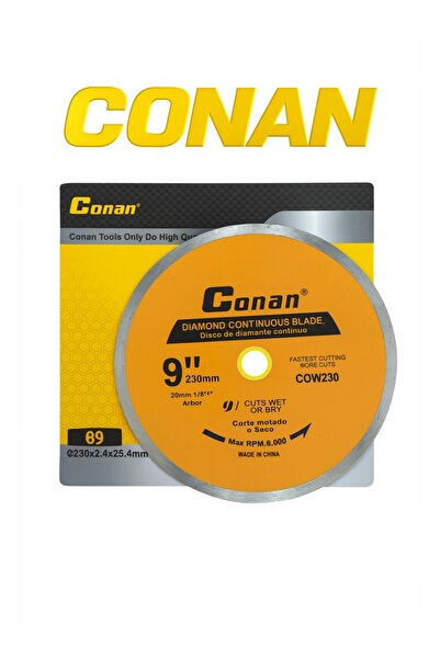 CONAN COW230 – 9 Inch (230mm) Diamond Continuous Blade | Industrial Wet & Dry...