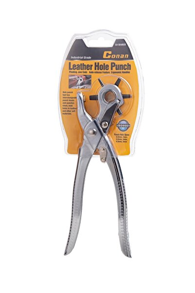 CONAN أداة ثقب متعددة الوظائف للأحزمة، مثقب جلد دوار شديد التحمل بستة أحجام -...