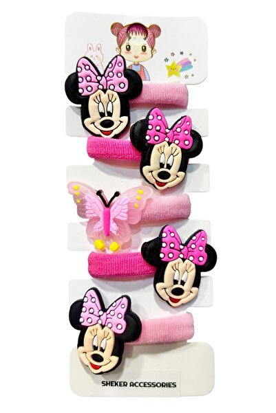 SHEKER HOME Комплект гумени фиби за коса за момичета и бебета с Мики и Мини -...